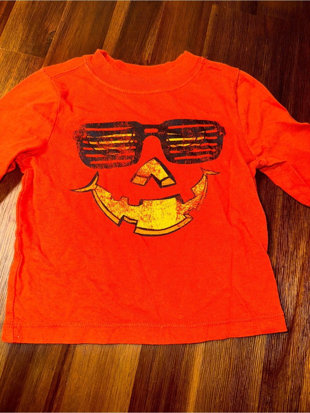 Old Navy Baby Halloween Pumpkin Graphic Long Sleeve Shirt 12–18M - Picture 7 of 8